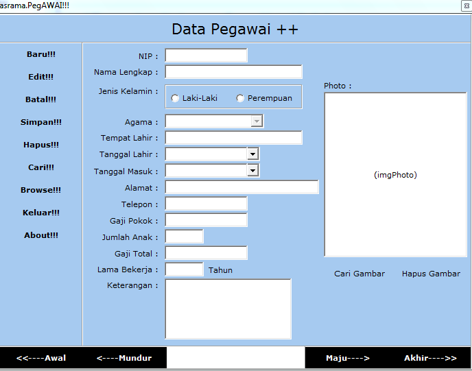 sourcecode aplikasi pegawai