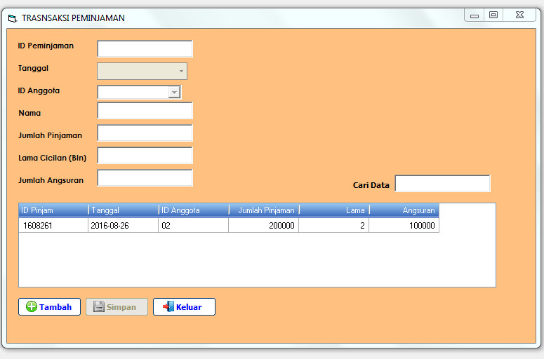 koperasi, vb6, mysql